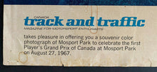 Load image into Gallery viewer, 1967 Mosport Race Track Photo Celebrating 1st Grand Prix Canada + Brochure