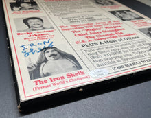 Load image into Gallery viewer, 1988 Pro Wrestling Poster Signed Sgt. Slaughter Iron Sheik Jimmy Snuka JSA VTG