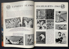 Load image into Gallery viewer, 1961 New York Yankees vs. Cincinnati Reds World Series Program MLB Baseball VTG