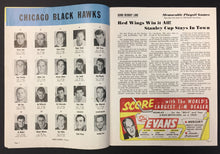 Load image into Gallery viewer, 1963 Detroit Red Wings Playoff Program vs Chicago Blackhawks NHL Hockey Game 4
