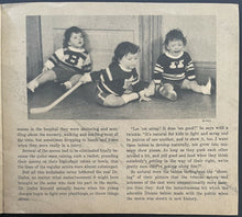 Load image into Gallery viewer, 1936 Dionne Quints Picture Album Wearing Hockey Jersey Image Vintage Antique