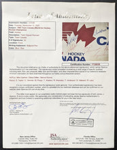 Load image into Gallery viewer, 1983 Team Canada Autographed x22 Pennant Signed Hockey NHL HOF Vintage JSA