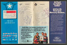 Load image into Gallery viewer, Maple Leaf Gardens NHL Old Timers Game Program Autographed Lineup Page x6 Howe