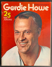 Load image into Gallery viewer, Hockey's Living Legend Gordie Howe Magazine 25th Anniversary Red Wings Poster