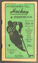 Load image into Gallery viewer, 1939-40 3rd Annual Stoneham's Hockey Guide Covering All Pro Leagues + Canada