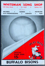Load image into Gallery viewer, 1958 International League Baseball Program Columbus Jets vs Buffalo Bisons