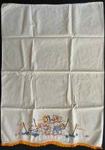 Load image into Gallery viewer, 1950's Boxing Needlepoint Pillow Case 2 Cats Boxing Your My Champ Vintage Unique