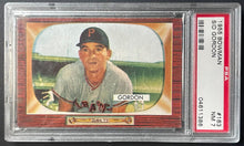 Load image into Gallery viewer, 1955 Bowman Sid Gordon #163 Slabbed & Graded NM 7 Baseball Card PSA