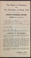 Load image into Gallery viewer, 1962 Tim Horton Signed x3 School Report Card Toronto Maple Leafs NHL LOA JSA HOF
