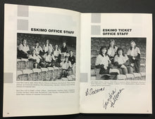 Load image into Gallery viewer, 1996 Edmonton Eskimos CFL Media Guide Signed Auto Inside Pages x46 Ron Lancaster