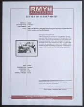 Load image into Gallery viewer, 1968 The Beatles Photo Announcing Opening of Apple Records Lennon McCartney Vtg