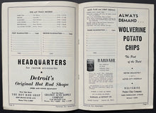 Load image into Gallery viewer, 1954 Motor City Speedway Program + Ticket Detroit Auto Racing Vintage