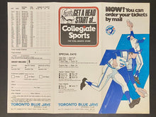 Load image into Gallery viewer, 1977 Vintage MLB Baseball Toronto Blue Jays Inaugural Season Ticket Brochure