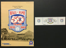Load image into Gallery viewer, 1989 MLB Baseball Hall Of Fame Game Program + Ticket Bobby Bonds Bob Gibson