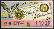 Load image into Gallery viewer, 1945 United States Navy 100th Anniversary Football Game Ticket vs Wisconsin