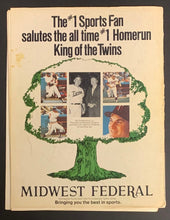 Load image into Gallery viewer, 1975 Harmon Killibrew Day Program Retiring MLB Baseball #3 Vintage Twins