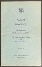 Load image into Gallery viewer, 1925 Historical Program Delegates Attending Interparliamentary Union Meeting