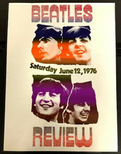 Load image into Gallery viewer, 1976 Beatles Poster Review John Lennon Paul McCartney The Fab 4 Vintage Music