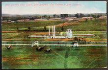 Load image into Gallery viewer, 1900's Blue Bonnets Race Track Vintage Postcard Montreal Postmarked 1910