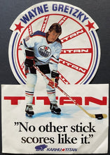 Load image into Gallery viewer, 1980 Unused Titan Decal Vintage Wayne Gretzky NHL Hockey Sticker Edmonton Oilers