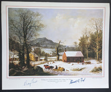 Load image into Gallery viewer, US President Gerald Ford + Betty Ford Signed 1974 Big Christmas Card LOA Vintage