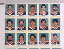 Load image into Gallery viewer, 1984 Red Rooster Team Set 2 Pages Edmonton Oilers NHL Hockey 4 Wayne Gretzky +