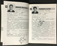 Load image into Gallery viewer, 1996 Edmonton Eskimos CFL Media Guide Signed Auto Inside Pages x46 Ron Lancaster