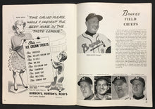 Load image into Gallery viewer, 1958 World Series Baseball Program Yankees Stadium New York vs Milwaukee Braves