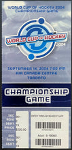 Load image into Gallery viewer, 2004 Vintage NHL World Cup Of Hockey Final Canada Finland Program Ticket Holder