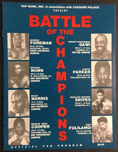 Load image into Gallery viewer, 1988 Boxing Program Battle Of The Champs Caesars Palace Vegas George Foreman