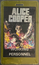 Load image into Gallery viewer, 1991 Alice Cooper Hey Stoopid Tour Working Personnel Staff Pass Vintage iCert