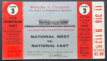 Load image into Gallery viewer, 1970 NLCS Game 3 Ticket Stub Cincinnati Reds Pittsburgh Pirates MLB Baseball VTG