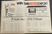 Load image into Gallery viewer, 1979 Pacific Coliseum Hockey Program Vancouver Canucks vs Minnesota North Stars