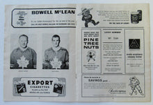 Load image into Gallery viewer, 1968-1969 NHL Program Vancouver Canucks vs Maple Leafs Signed Imlach Keon + More