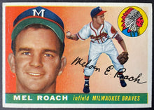 Load image into Gallery viewer, 1955 Topps Baseball #117 Mel Roach Milwaukee Braves Vintage MLB Card
