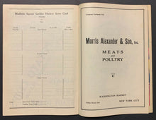 Load image into Gallery viewer, 1926 Madison Square Garden Amateur Hockey Program Doubleheader Boston New York