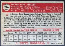 Load image into Gallery viewer, 1952 Topps Baseball Dave Philley #226 Philadelphia Athletics MLB Card Vintage