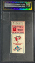 Load image into Gallery viewer, 1987 World Series Game 7 Ticket Stub Minnesota Twins Cardinals iCert Authentic