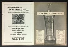 Load image into Gallery viewer, Rare 1952 NFL Football Program Memorial Coliseum LA Rams vs Dallas Texans