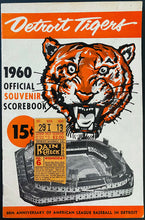 Load image into Gallery viewer, 1960 Tiger Stadium MLB Baseball Program + Ticket Detroit v Kansas City Athletics