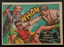 Load image into Gallery viewer, 1966 Topps Batman Black Bat #29 Robin Is Kidnapped Non Sports Trading Card