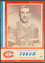 Load image into Gallery viewer, 1962 Montreal Forum NHL Hockey Program Canadiens vs Detroit Red Wings