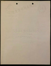 Load image into Gallery viewer, 1959 NHL Hockey Vintage Letter New York Rangers Fan Club Letterhead