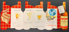 Load image into Gallery viewer, Vintage Gilbey's Whisky Advertisement 8 Page Fold Out w/ Scotch Drink Recipes