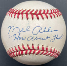 Load image into Gallery viewer, Mel Allen Autographed Official Rawling Baseball MLB Signed CBS New York Yankees