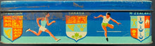 Load image into Gallery viewer, 1954 British Empire Games Macfarlane Biscuit Tin Miracle Mile Vancouver Vintage