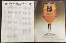 Load image into Gallery viewer, 1968 Madison Square Garden NHL Program New York Rangers vs Philadelphia Flyers