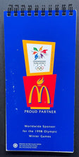 Load image into Gallery viewer, 1998 Winter Olympic Games Nagano Reporters Notebook McDonald’s Info Inside
