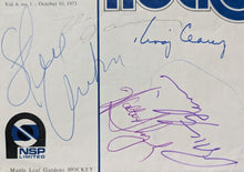 Load image into Gallery viewer, 1973 Toronto Maple Leafs Opening Night Multi Autographed Magazine Page x6 JSA