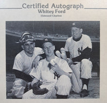 Load image into Gallery viewer, 1984 Whitey Ford Autographed Framed Photo Signed New York Yankees MLB COA